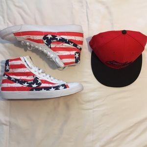 Nike Vintage 4th of July Blazers & Nike hat!!